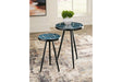 Clairbelle Teal Accent Table by Ashley at Eve Furniture