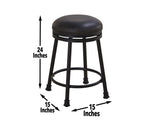 Claire 24″ Backless Counter Stool, Swivel