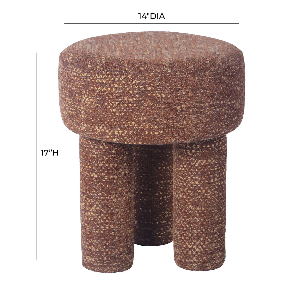 Claire Nubby Stool by TOV Furniture at Eve Furniture