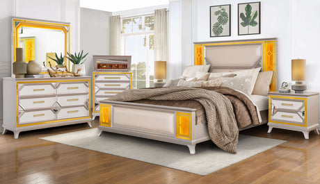 Claire Silver-Gold Bedroom Set by Cosmos Furniture at Eve Furniture
