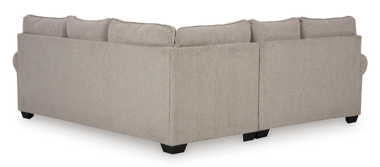 Claireah Umber 2-Piece Right Arm Facing (RAF) Sectional by Ashley at Eve Furniture