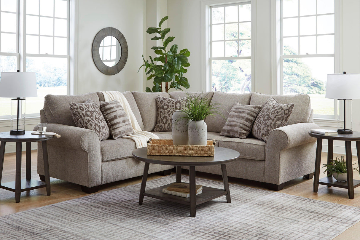 Claireah Umber 2-Piece Right Arm Facing (RAF) Sectional by Ashley at Eve Furniture