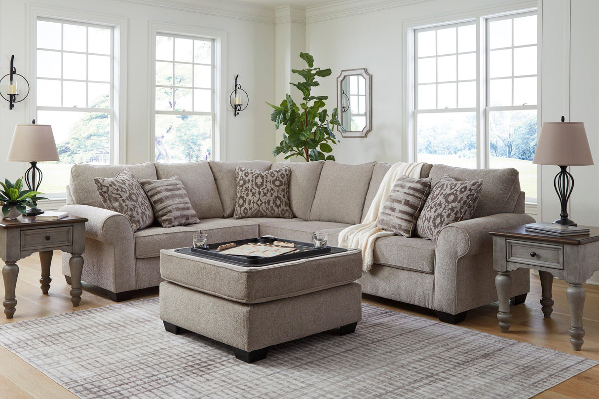 Claireah Umber 3-Piece Left Arm Facing (LAF) Sectional by Ashley at Eve Furniture