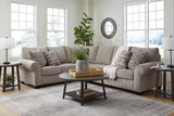 Claireah Umber 3-Piece Left Arm Facing (LAF) Sectional by Ashley at Eve Furniture