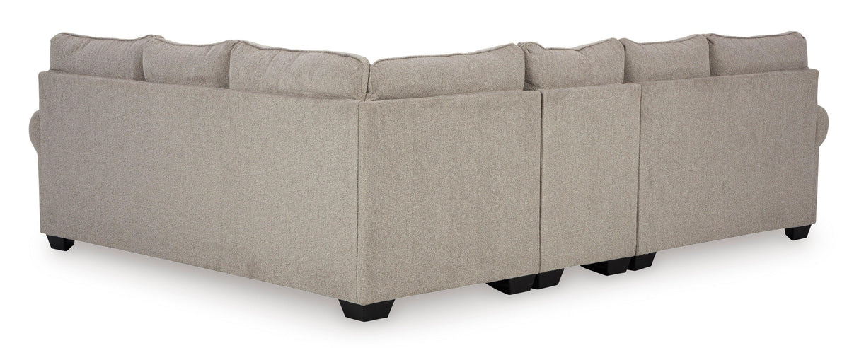 Claireah Umber 3-Piece Right Arm Facing (RAF) Sectional by Ashley at Eve Furniture