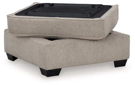 Claireah Umber Ottoman With Storage