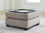 Claireah Umber Ottoman With Storage