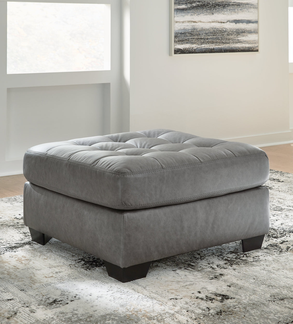 Clairette Court Alloy Oversized Accent Ottoman