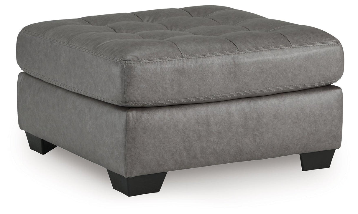 Clairette Court Alloy Oversized Accent Ottoman by Ashley at Eve Furniture