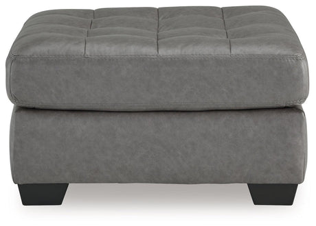 Clairette Court Alloy Oversized Accent Ottoman by Ashley at Eve Furniture