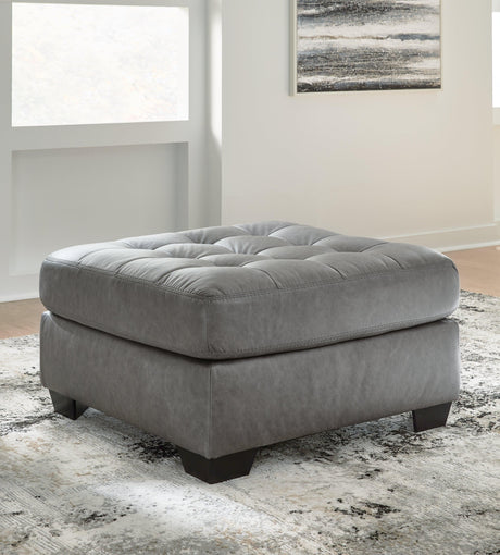 Clairette Court Alloy Oversized Accent Ottoman by Ashley at Eve Furniture