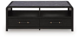 Clanden Black Coffee Table by Ashley at Eve Furniture
