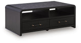 Clanden Black Coffee Table by Ashley at Eve Furniture