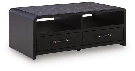 Clanden Black Coffee Table by Ashley at Eve Furniture