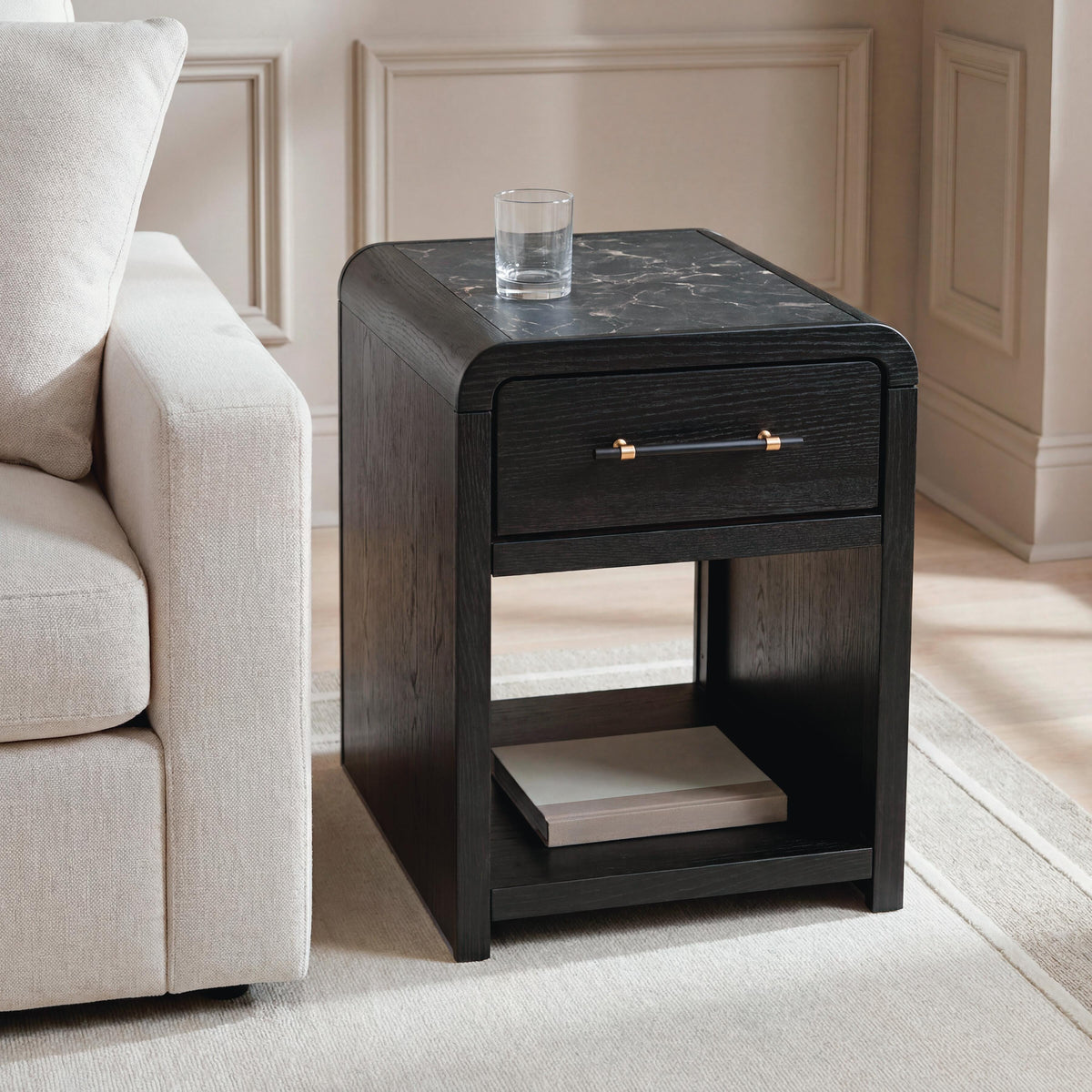 Clanden Black Rectangular End Table by Ashley at Eve Furniture