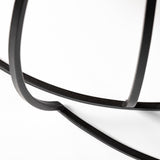 Clapp I Set of 2 ( & ) Round Brown Wood Top Black Iron Base Nesting Coffee Tables by Mercana at Eve Furniture