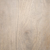 Clapp Round Light Brown W/ White Wash Wood and Silver Metal Nesting Accent Tables (Set of 2) by Mercana at Eve Furniture