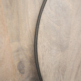 Clapp Round Light Brown W/ White Wash Wood and Silver Metal Nesting Accent Tables (Set of 2) by Mercana at Eve Furniture