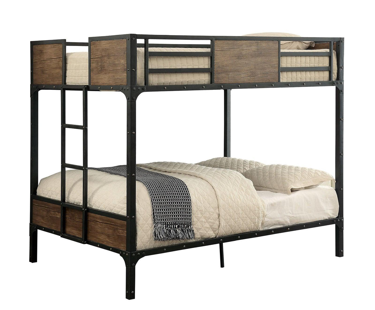 Clapton Black Full/Full Bunk Bed by Furniture of America at Eve Furniture