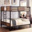 Clapton Black Full/Full Bunk Bed by Furniture of America at Eve Furniture