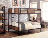 Clapton Black Full/Full Bunk Bed by Furniture of America at Eve Furniture