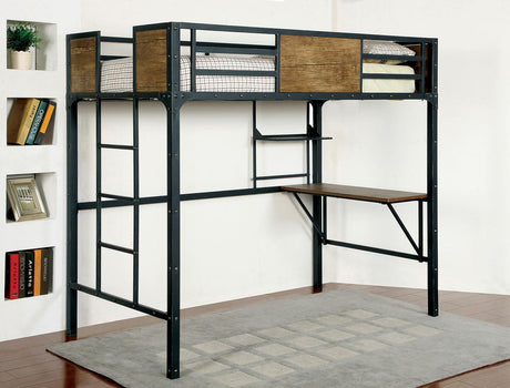 Clapton Black Twin/Workstation by Furniture of America at Eve Furniture