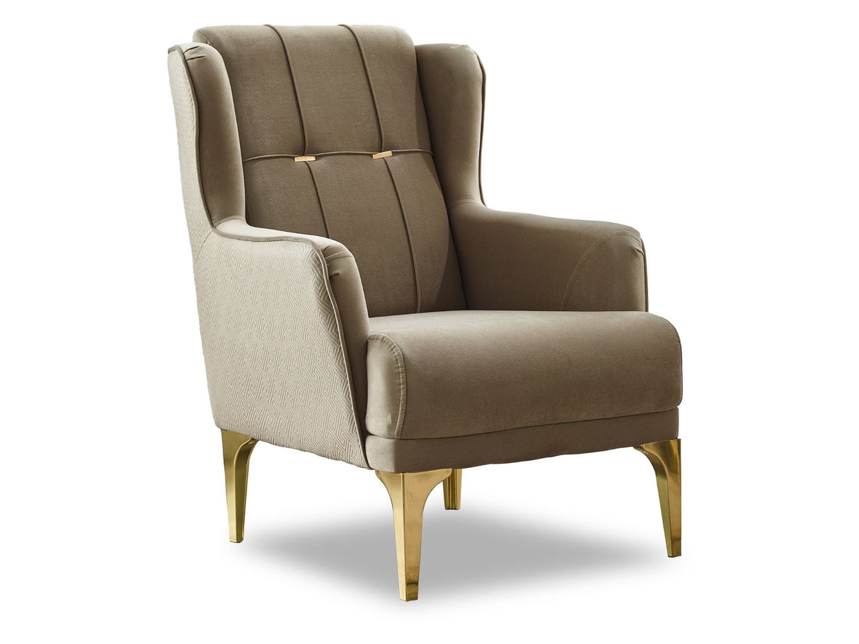 Clara 3-pieces (Sofa & Loveseat & Chair) Livingroom Set in Beige by Furnia at Eve Furniture
