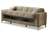 Clara 3-pieces (Sofa & Loveseat & Chair) Livingroom Set in Beige by Furnia at Eve Furniture