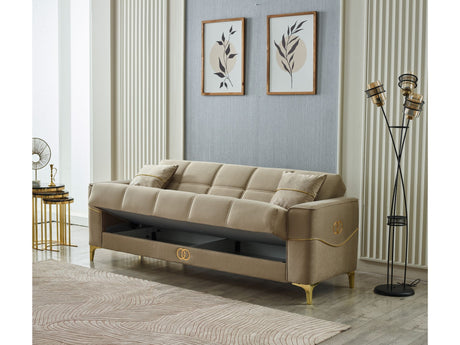 Clara 4-pieces (Sofa & Loveseat & 2 Chair) Livingroom Set Beige - Clearance by Furnia at Eve Furniture
