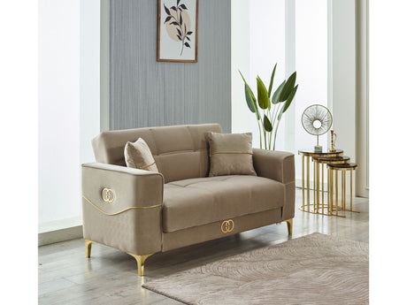 Clara 4-pieces (Sofa & Loveseat & 2 Chair) Livingroom Set Beige - Clearance by Furnia at Eve Furniture