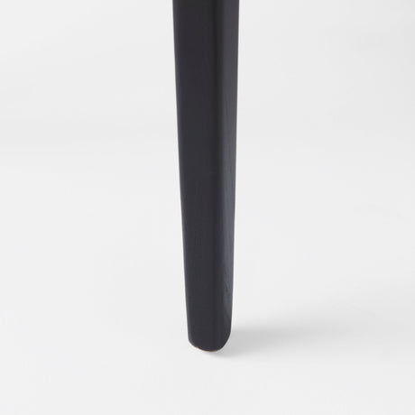 Clara Black Beech Wood W/ Cream Fabric Seat and Cane Back Armless Dining Chair, Set of 2 by Mercana at Eve Furniture
