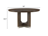 Clara Brown and Beige Round Dining Room Set by Homelegance at Eve Furniture