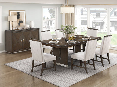 Clara Brown and Beige Wide Dining Chair (Set of 2) by Homelegance at Eve Furniture