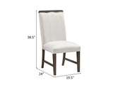 Clara Brown and Beige Wide Dining Chair (Set of 2) by Homelegance at Eve Furniture