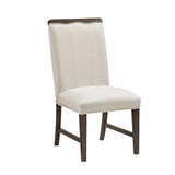 Clara Brown & Beige 85" Rectangular Dining Room Set by Homelegance at Eve Furniture