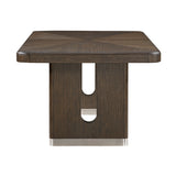 Clara Brown & Beige 85" Rectangular Dining Room Set by Homelegance at Eve Furniture