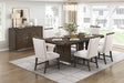 Clara Brown & Beige 85" Rectangular Dining Room Set by Homelegance at Eve Furniture