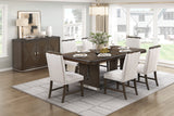 Clara Brown & Beige 85" Rectangular Dining Room Set by Homelegance at Eve Furniture