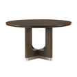 Clara Brown/Beige Round Dining Room Set by Homelegance at Eve Furniture