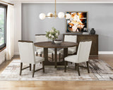Clara Brown/Beige Round Dining Room Set by Homelegance at Eve Furniture