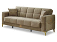 Clara Convertible Sofa in Beige by Furnia at Eve Furniture