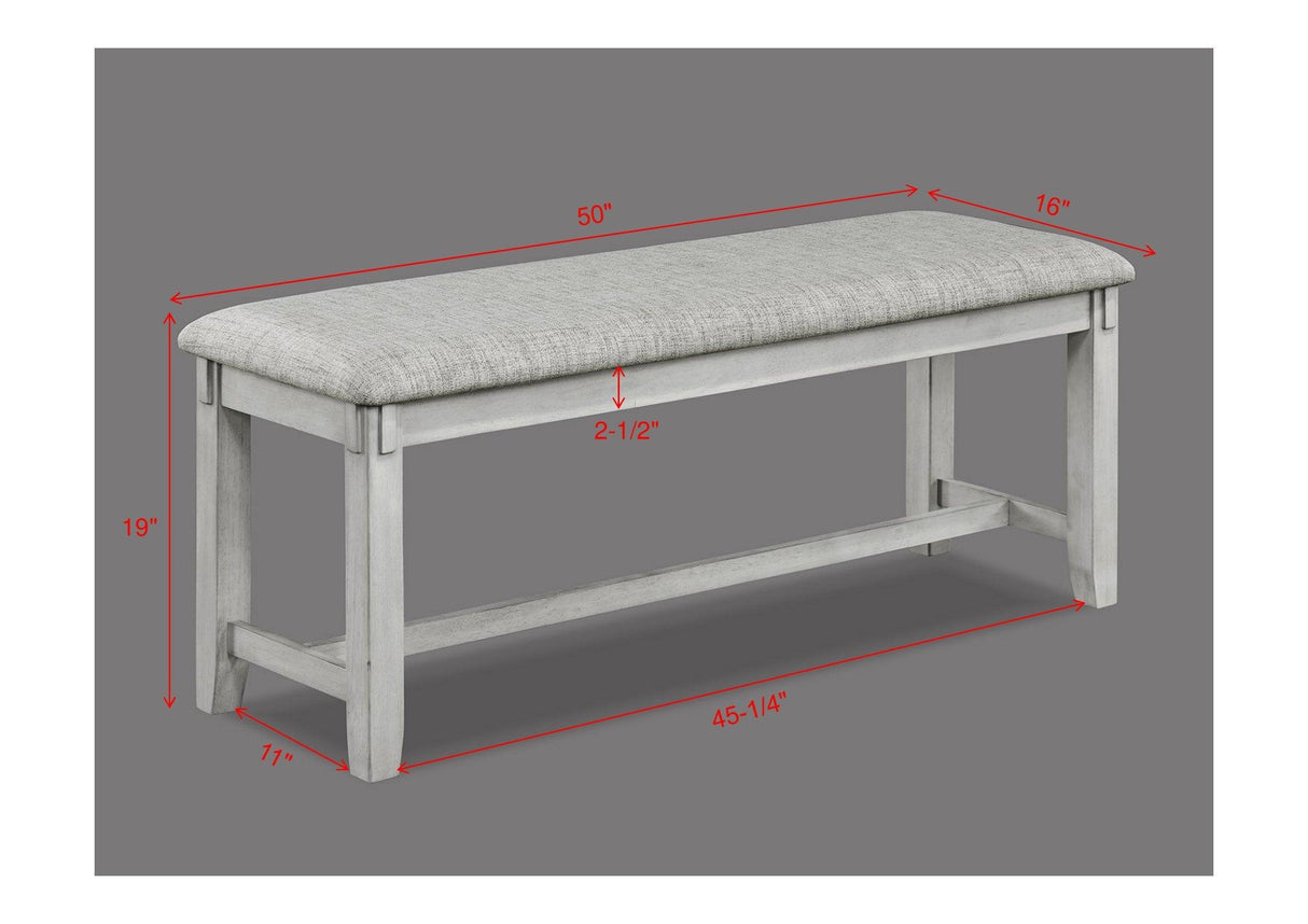 Clara Drift Wood Dining Bench by Crown Mark at Eve Furniture