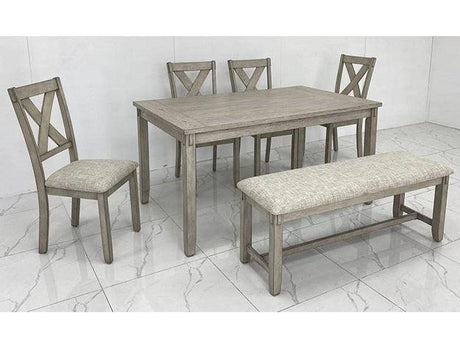 Clara Drift Wood Dining Bench by Crown Mark at Eve Furniture