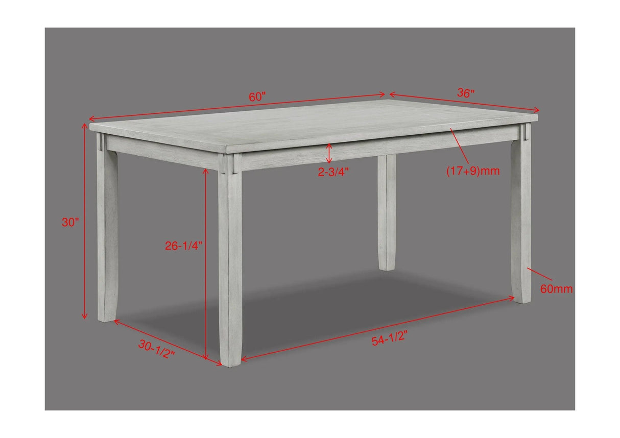 Clara Driftwood Dining Set by Crown Mark at Eve Furniture