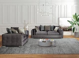 Clara Gray Velvet Sofa & Loveseat