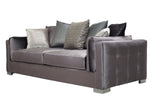 Clara Gray Velvet Sofa & Loveseat