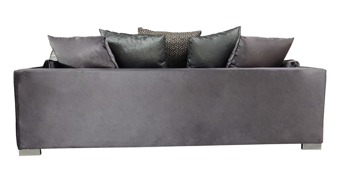 Clara Gray Velvet Sofa & Loveseat