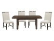 Clara Brown and Beige Extendable Dining Room Set by Homelegance at Eve Furniture