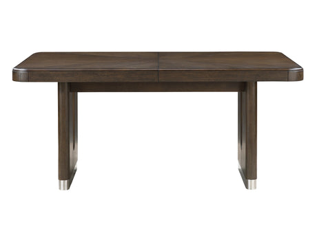 Clara Brown and Beige Extendable Dining Room Set by Homelegance at Eve Furniture