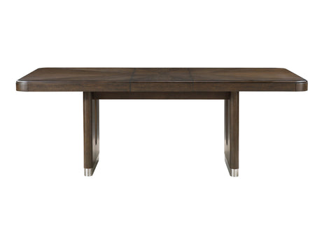 Clara Brown and Beige Extendable Dining Room Set by Homelegance at Eve Furniture